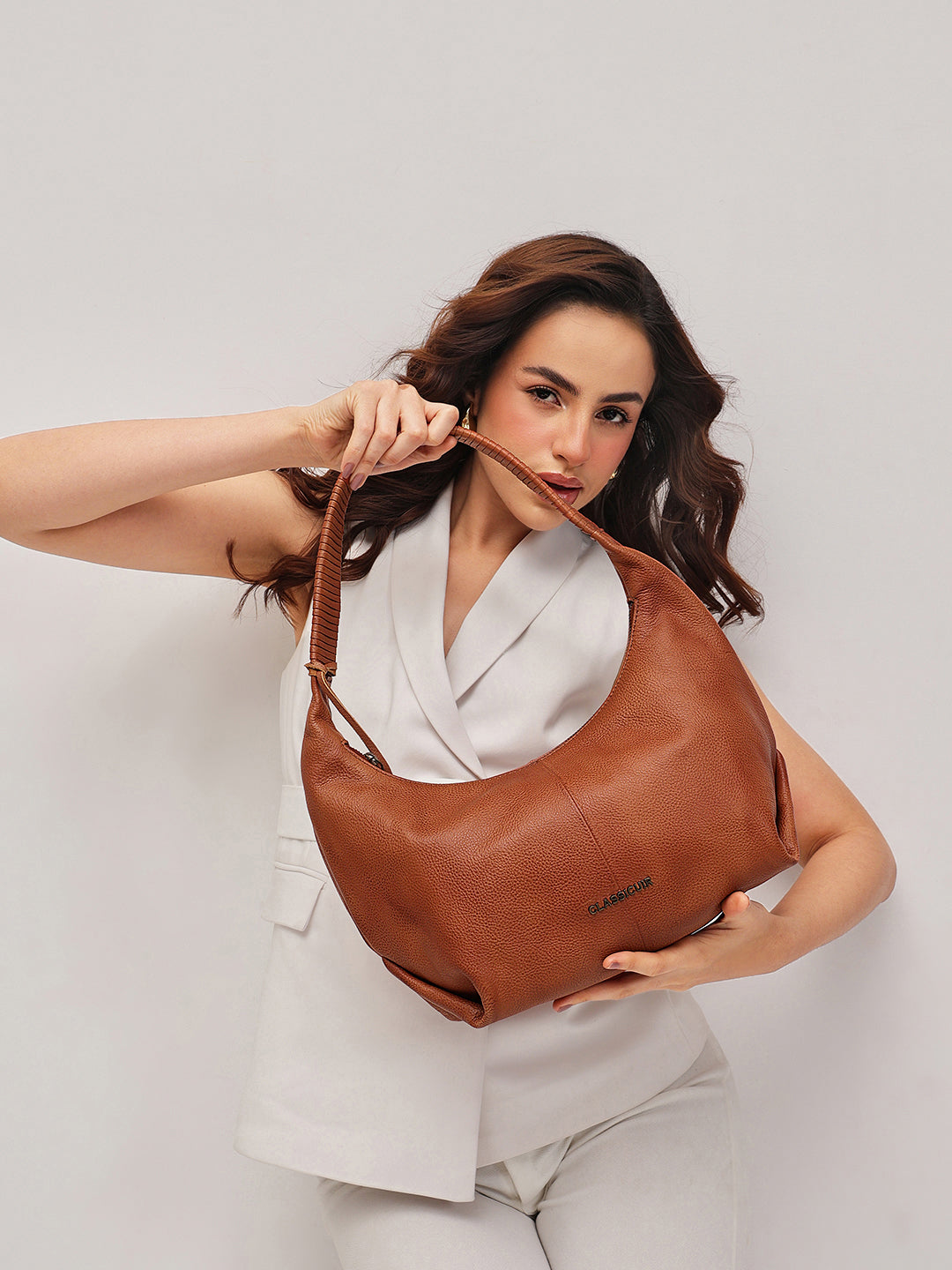 Our Dewey Ribbon Hobo Shoulder and Crossbody Bag Brown Our Dewey Ribbon Hobo Shoulder and Crossbody Bag Brown