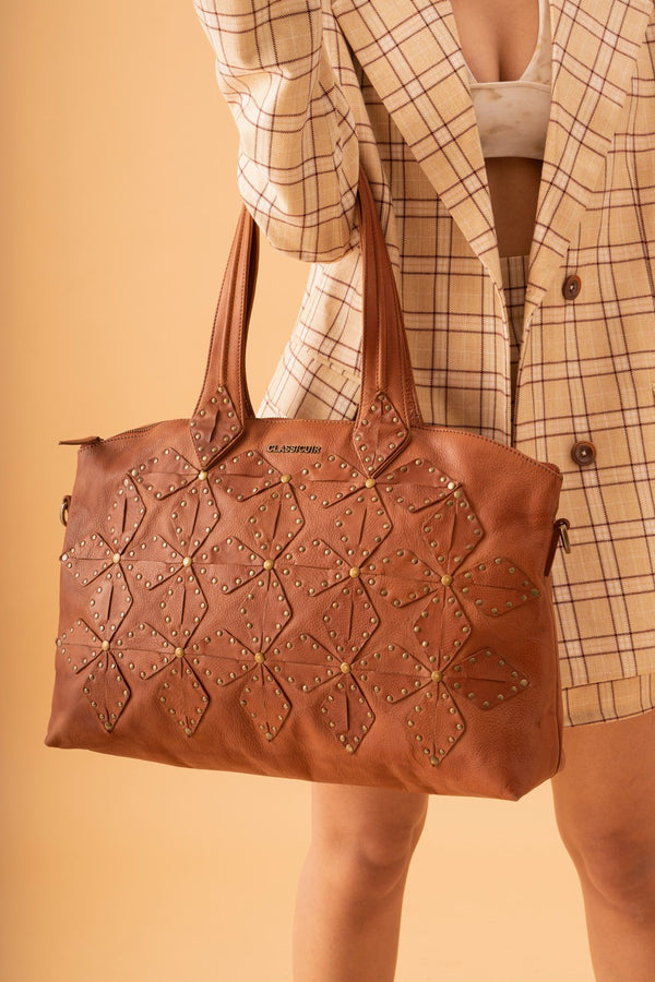 ROUEN DIAMOND FLOWERED SHOPPER
