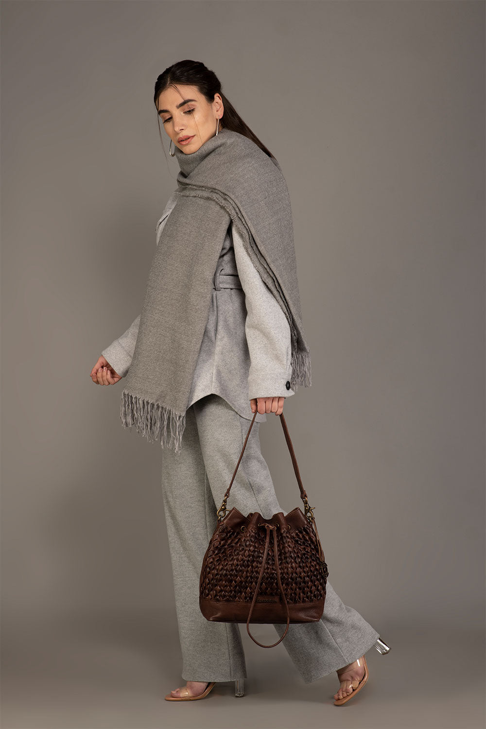 Orleans Padded Weave Bucket Bag