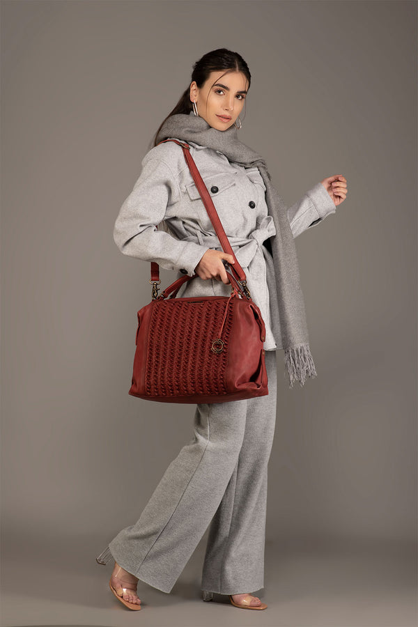 MARSEILLE KNOTTED WEAVE BOWLER bag